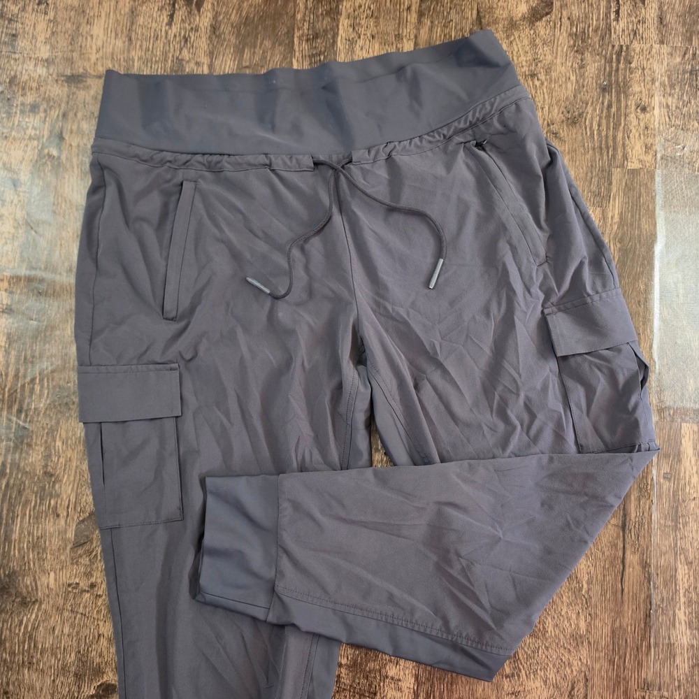 ATHLETA Joggers‎ Women 14 Grey Drawstring Waist Quick Dry Utility Pants
